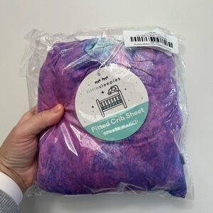 NWT Little Sleepies Purple Watercolor Fitted Crib Sheet